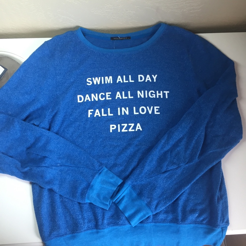 NEW Wildfox Swim Dance Love Pizza Jumper